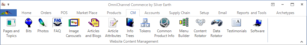 OmniChannel Content Management Menu