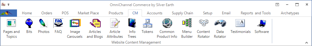 OmniChannel Commerce Content Management Ribbon